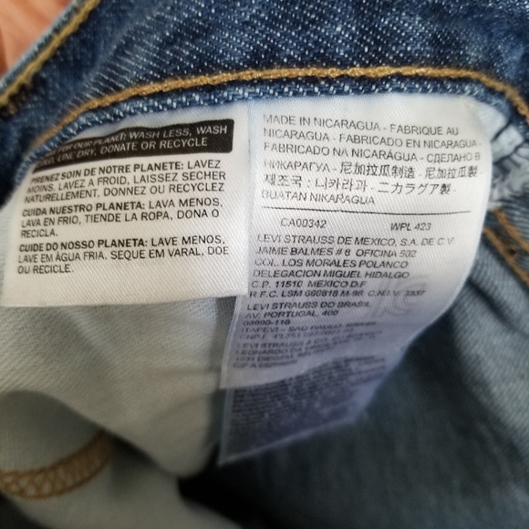 Levi's 505 Shorts High Rise Blue Medium Wash Denim Jean Shorts Size 29 - Picture 6 of 7